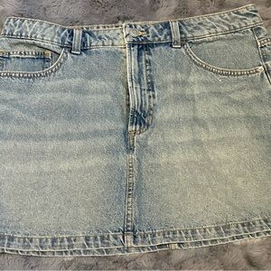 NOBO Light Blue Denim Mini Skirt